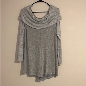 Grey Off the Shoulder Shirt